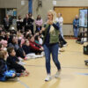 Digital Health and Safety Expert Katie Greer speaks to students at Parker Middle School in Chelmsford on Thursday, Jan. 23.